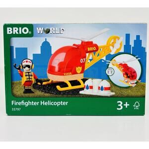 Brio World Firefighter Helicopter 33797 Complete w/ Box